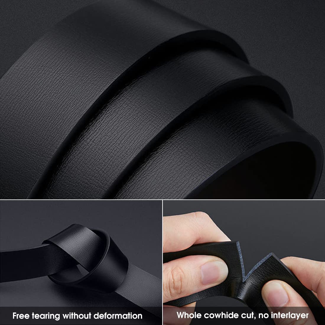 ZHJH Men's Belt Alloy Automatic Buckle PU Leather Lining Wide Belt Black Gold Color High Quality Men's Belt Suitable For Casual And Business Jeans Luxury Brand Men's Belt