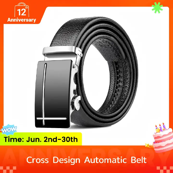 Men's Belt Alloy Automatic Buckle PU Leather Inner Lining High quality Men's Belt Suitable for Casual and Business Jeans Luxury Brand Men's Belt