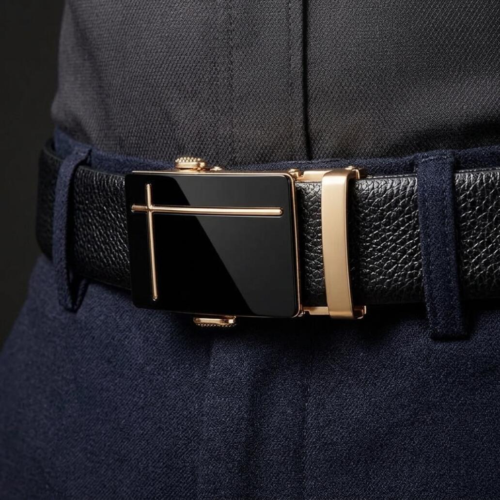 Men's Belt Alloy Automatic Buckle PU Leather Inner Lining High quality Men's Belt Suitable for Casual and Business Jeans Luxury Brand Men's Belt