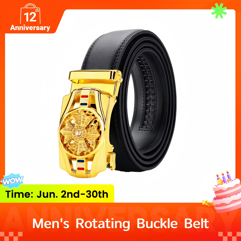 Men's Belt Automatic Ratchet Buckle PU Leather Toothless High Quality Belt Leather Buckle Casual Business Jeans Belt Wide Belt Men's Fashion Accessories
