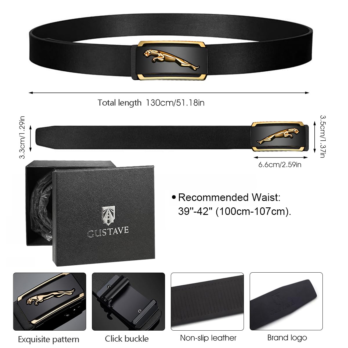 ZHJH Men's Belt Alloy Automatic Buckle PU Leather Lining Wide Belt Black Gold Color High Quality Men's Belt Suitable For Casual And Business Jeans Luxury Brand Men's Belt