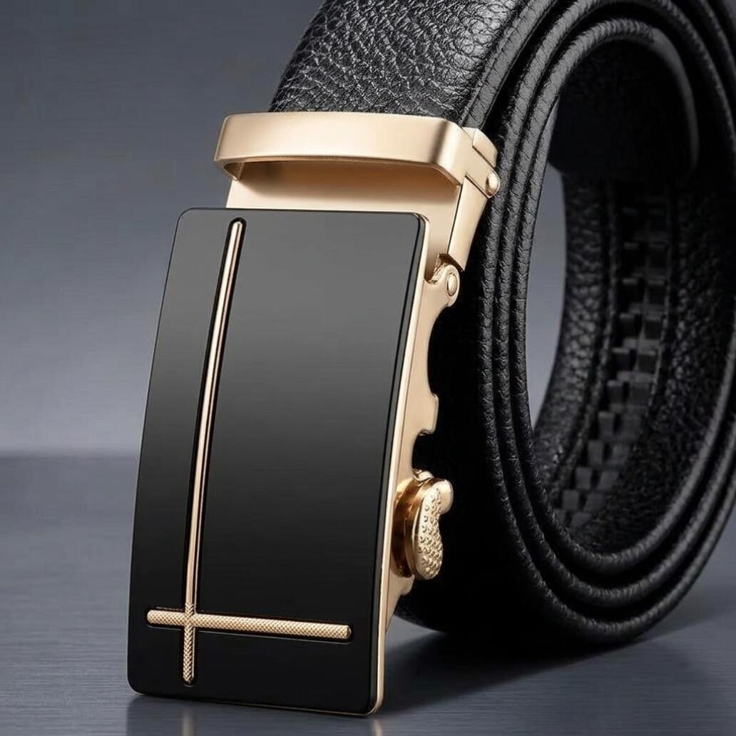Men's Belt Alloy Automatic Buckle PU Leather Inner Lining High quality Men's Belt Suitable for Casual and Business Jeans Luxury Brand Men's Belt