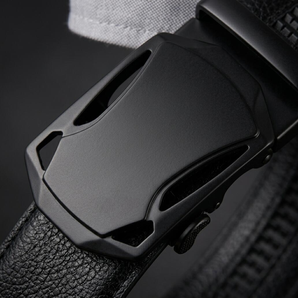 Men's Belt Automatic Ratchet Buckle PU Leather Toothless High Quality Belt Leather Buckle Casual Business Jeans Belt Wide Belt Men's Fashion Accessories