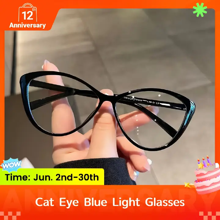 Women's Retro Cat Eye Anti Blue Light Glasses Anti Blue Light Gaming Glasses Computer Office Glasses Used For Daily Decorative Wear Or Eye Protection