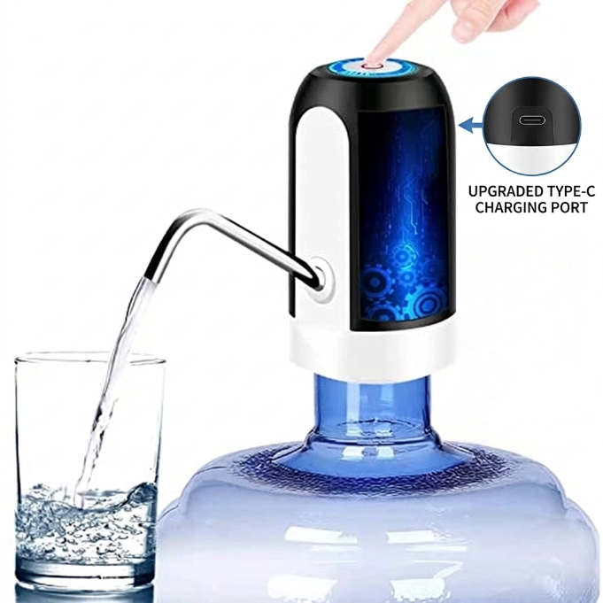 Water Extractor Automatic Water Bottle Pump USB Rechargeable Electric Water Bottle Filler Dispenser Portable Universal Water Bottle Pump With Switch For Home Kitchen Office Camping