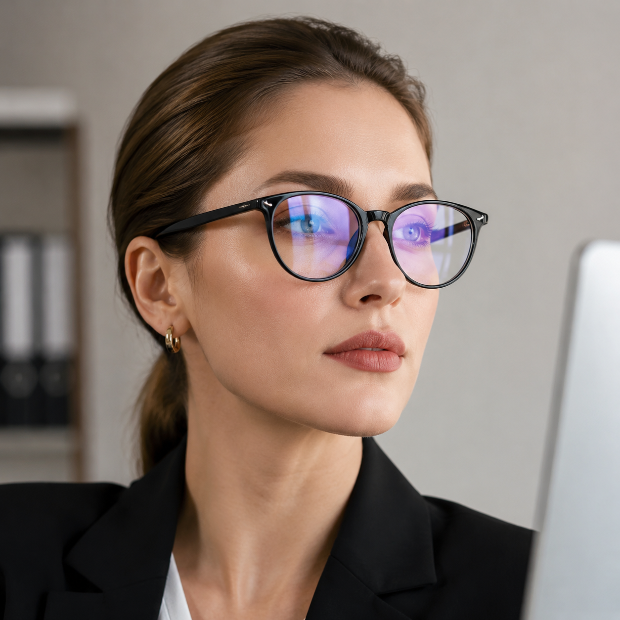 ZHJH Blue Light Blocking Glasses Retro Round Anti Blue Light Glasses Anti Eye Fatigue Computer Glasses Suitable For Men And Women