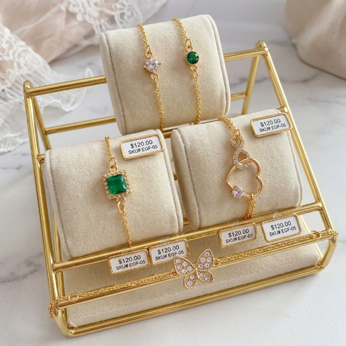 5PCS Women's Gold Bracelet 14K Gold Plated Exquisite Layered Chain Bracelet Adjustable Cute Bracelet Set Used For Daily Wear Or Exquisite Gifts