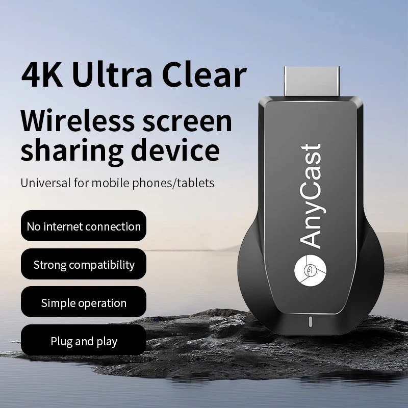 4K 1080P HDMI-compatible TV Stick  Wireless WiFi Display TV BOX Dongle Receiver for DLNA For IOS Android Miracast Airplay