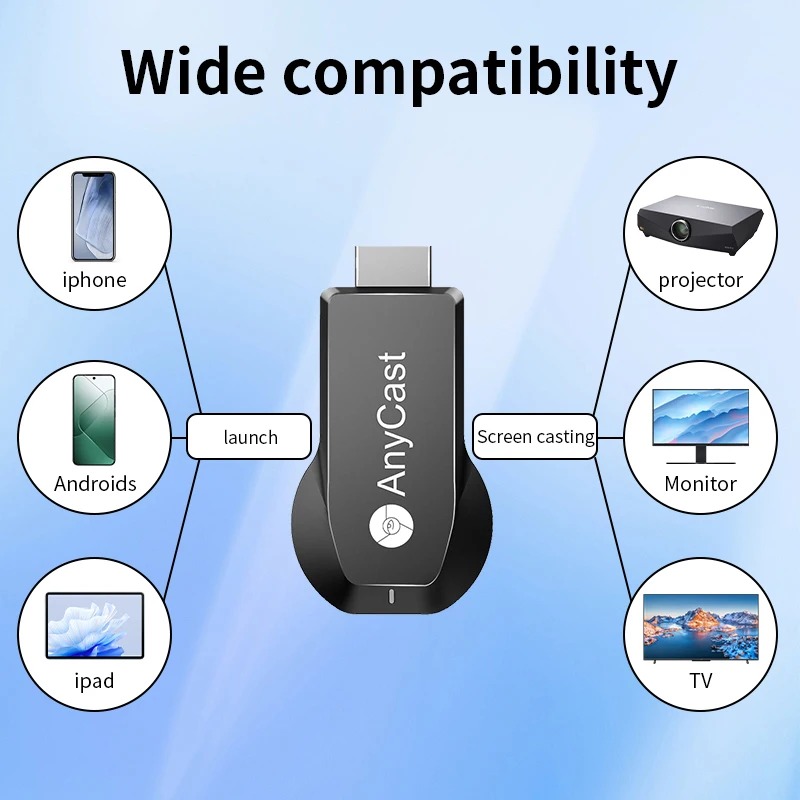 4K 1080P HDMI-compatible TV Stick  Wireless WiFi Display TV BOX Dongle Receiver for DLNA For IOS Android Miracast Airplay