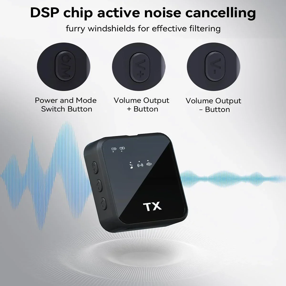 3in1 Wireless Lavalier Microphone For Android iPhone Camera Microphone For Video Recording Recording Podcast Noise Reduction Mic