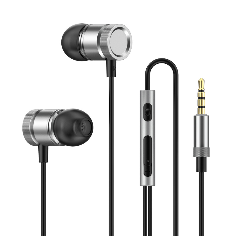 Type-C/3.5mm Wired Earphones Metal Copper Driver HiFi Stereo With Mic Headphone Running Bass Stereo Headset Music Earbuds Earplug With Mic For All Smart Phones