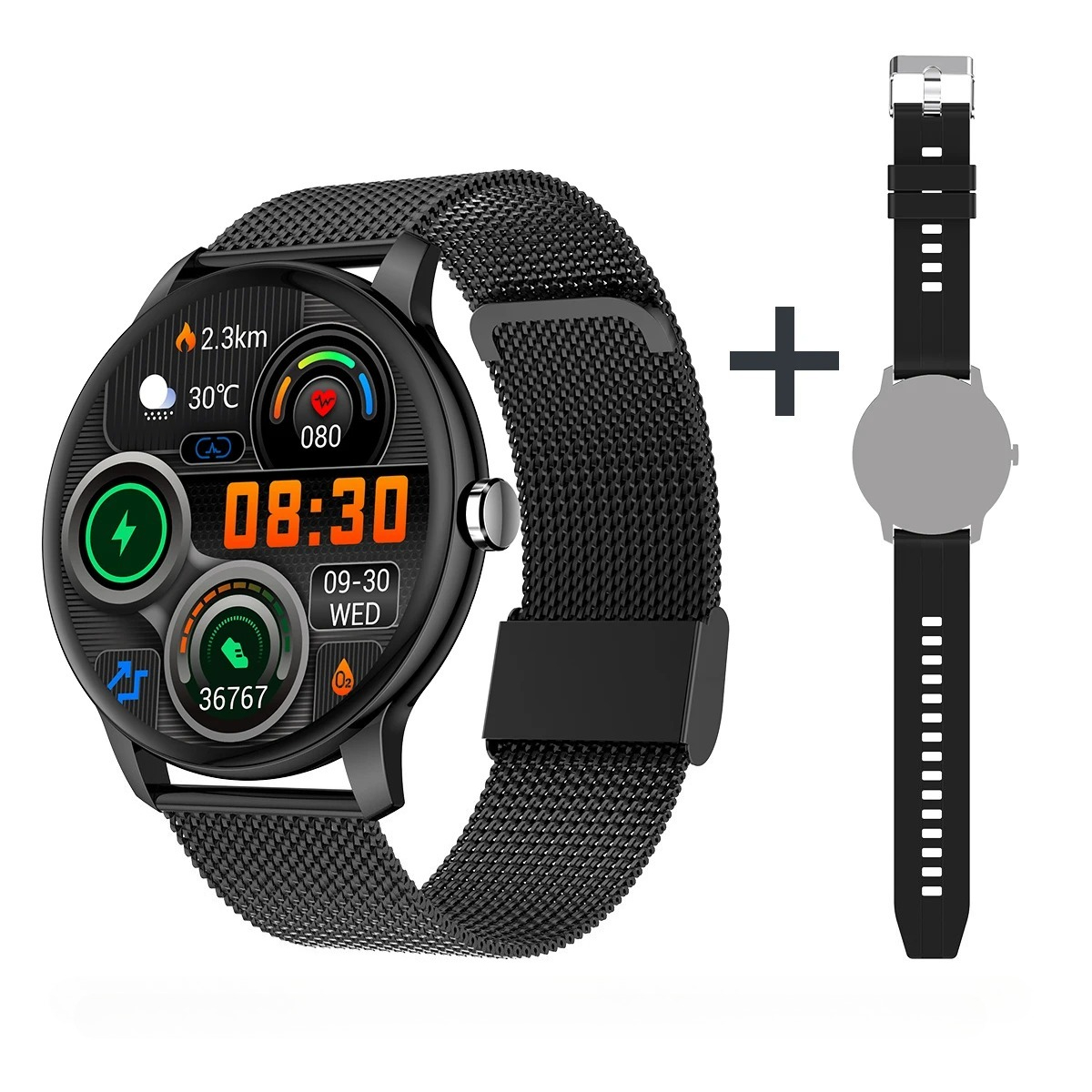 New LIGE Round Smart Watches Men/Women Full Touch Screen Sport Fitness Smart Watch IP67 Waterproof Bluetooth For Android ios Smartwatches Smart Wearable Fitness Electronic Clock