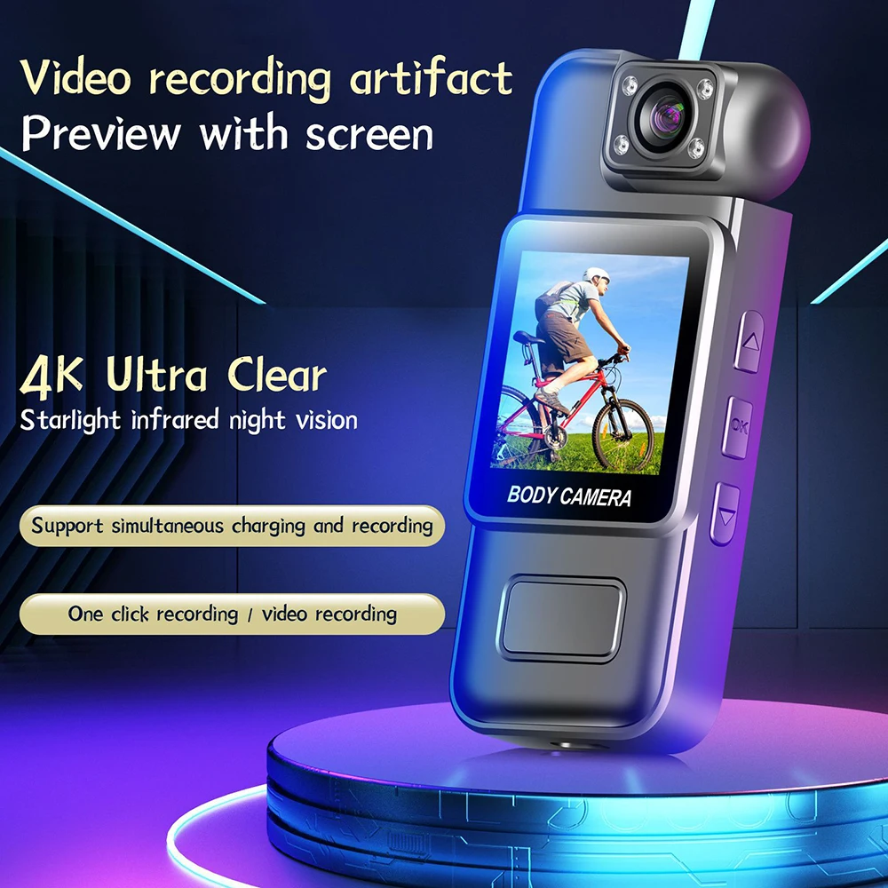 Ultra HD 4K WiFi Mini Camera Portable Digital Video Recorder Police BodyCam Infrared Night Vision Sports Action DV Riding Camcorder