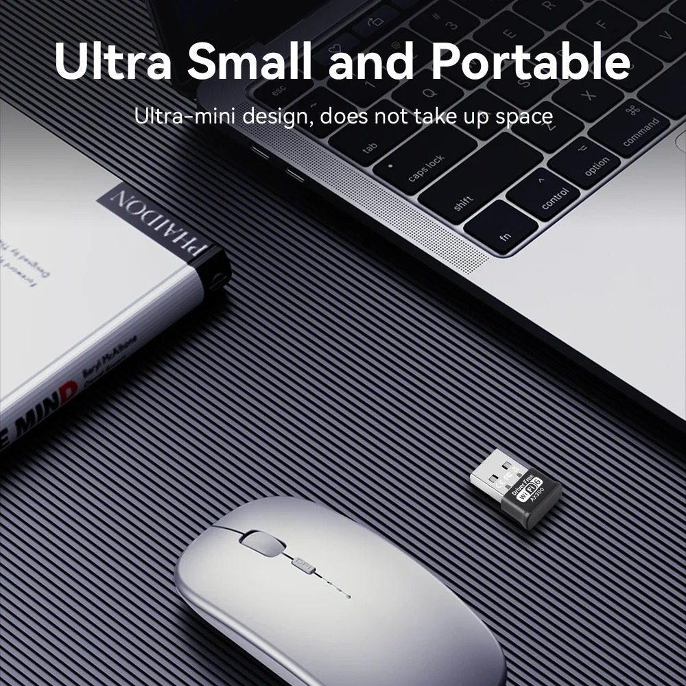 WiFi 6 900Mbps Bluetooth 5.4 USB WiFi Adapter Network  2in1 Dongle Dual Band 2.4G/5GHz USB WiFi 6 300Mbps Network Card Wireless Wlan Receiver Driver Free