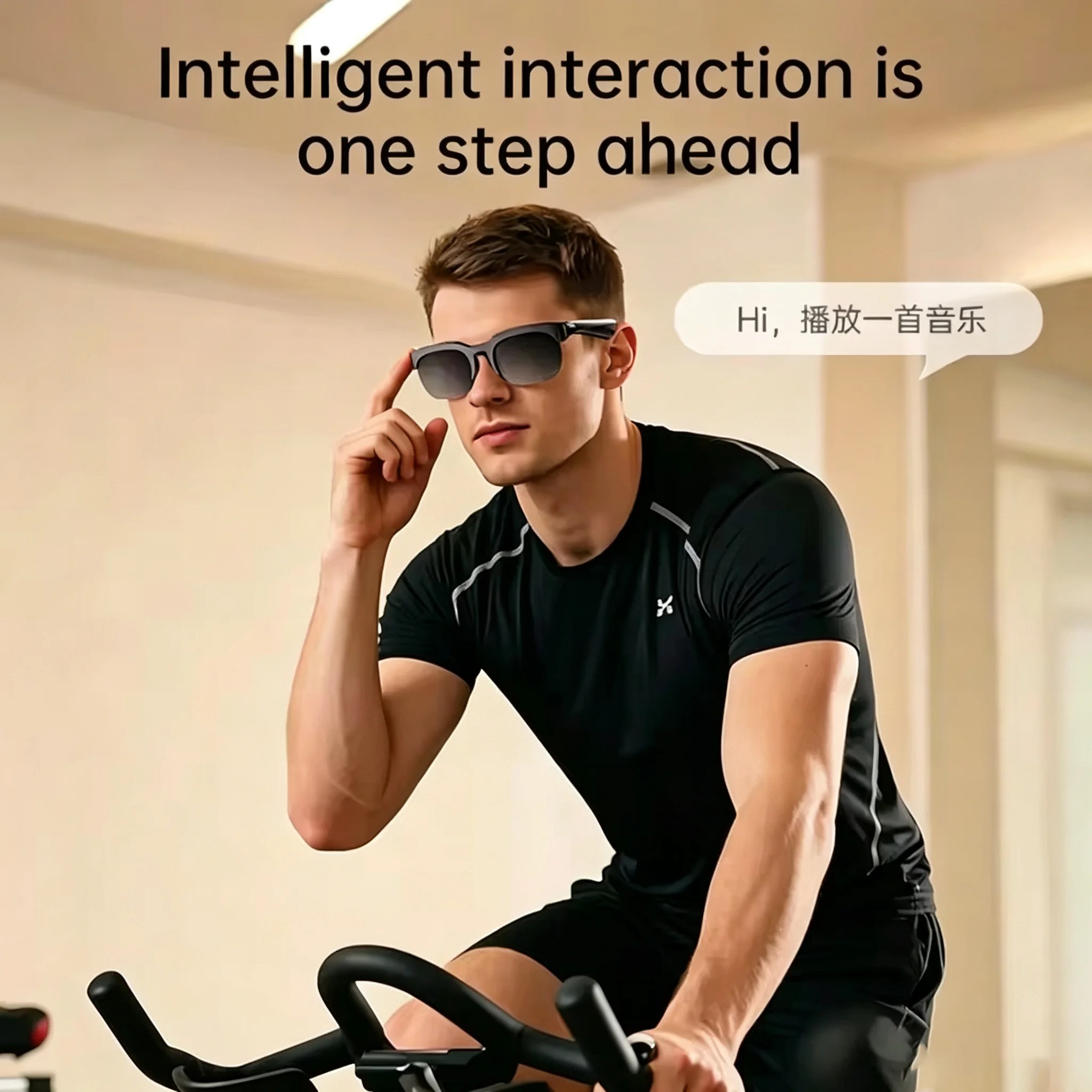 New Smart Glasses Bluetooth V5.3 Sunglasses Glasses Call Outdoor Sports Headphones HIFI Black Technology Anti-touch UV For Men And Women