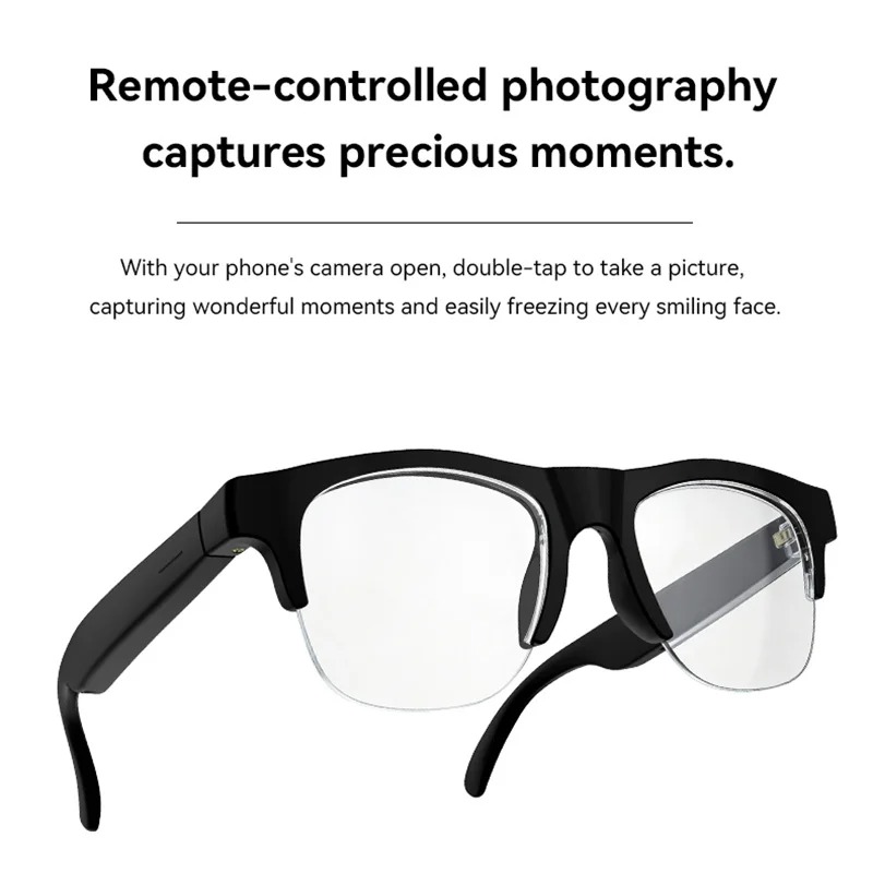 New Smart Glasses Bluetooth V5.3 Sunglasses Glasses Call Outdoor Sports Headphones HIFI Black Technology Anti-touch UV For Men And Women