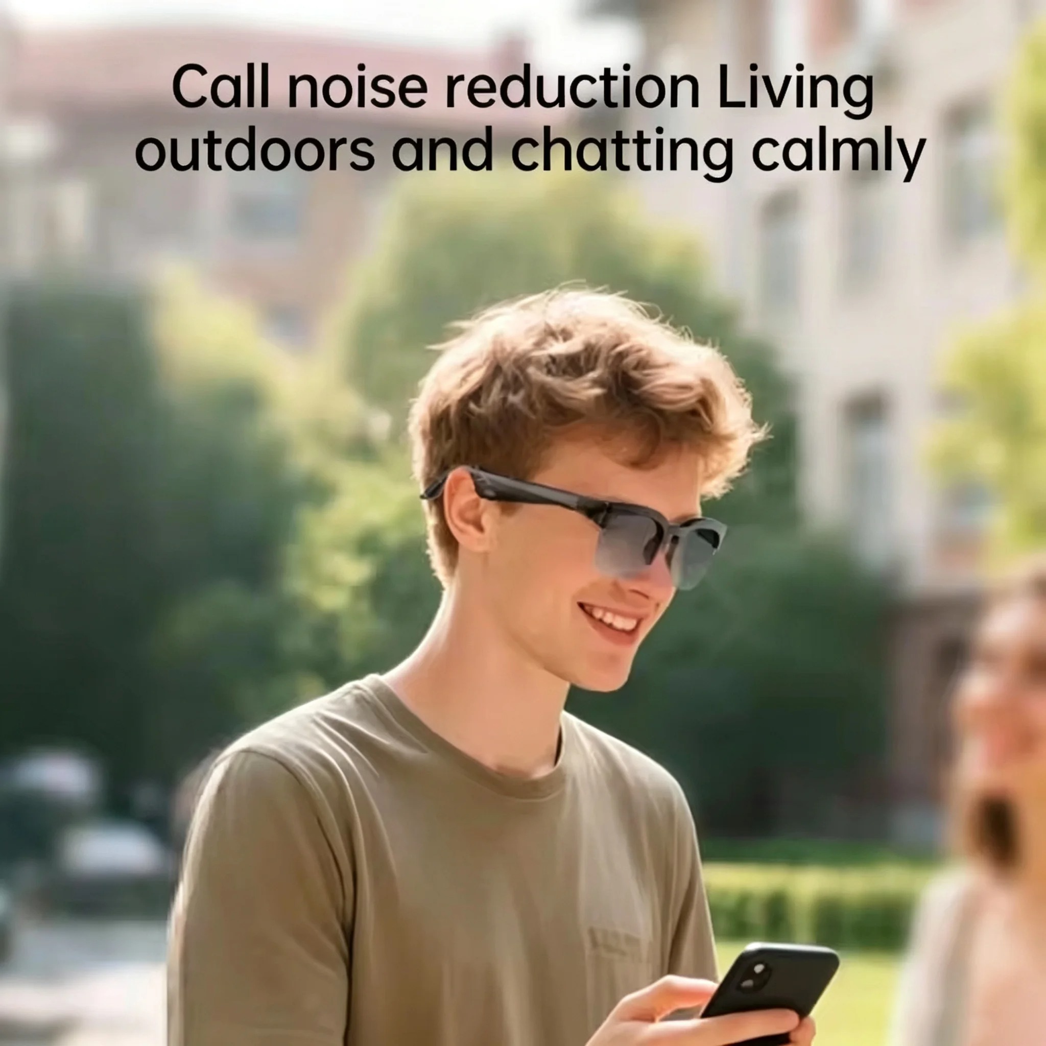 New Smart Glasses Bluetooth V5.3 Sunglasses Glasses Call Outdoor Sports Headphones HIFI Black Technology Anti-touch UV For Men And Women