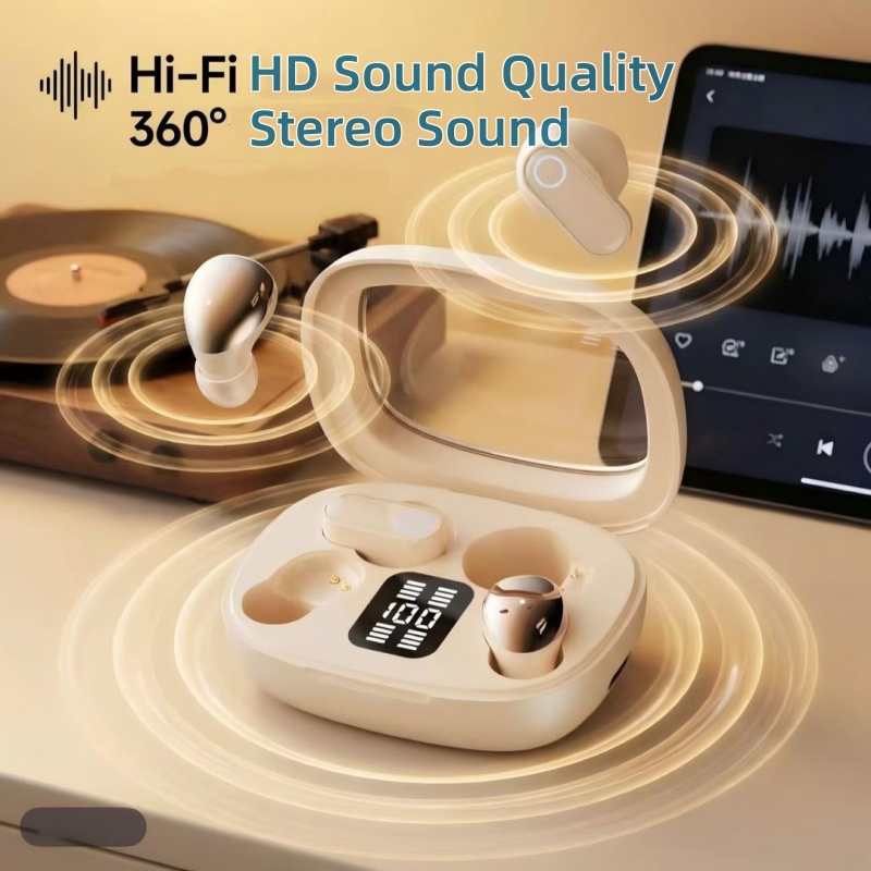 2-In-1 Two Pairs of Earphone True Wireless Bluetooth TWS Earbuds HIFI Stereo Music Couple Headphone