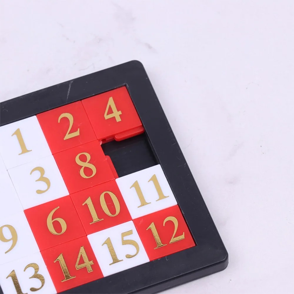 Early Educational Math Toys Developing for Children Plastic 1-15 Number Puzzles Kids Toy Sliding Puzzle Toy 15 Tiles Logics Games