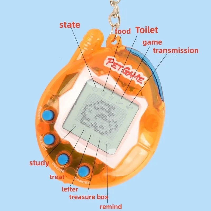 1PC Transparent Electronic Pets Toys Tamagotchi Nostalgic 168 Pets In One Virtual Cyber Digital Nostalgic Funny Toys Pixel Funny Play