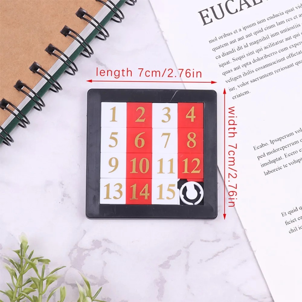 Early Educational Math Toys Developing for Children Plastic 1-15 Number Puzzles Kids Toy Sliding Puzzle Toy 15 Tiles Logics Games