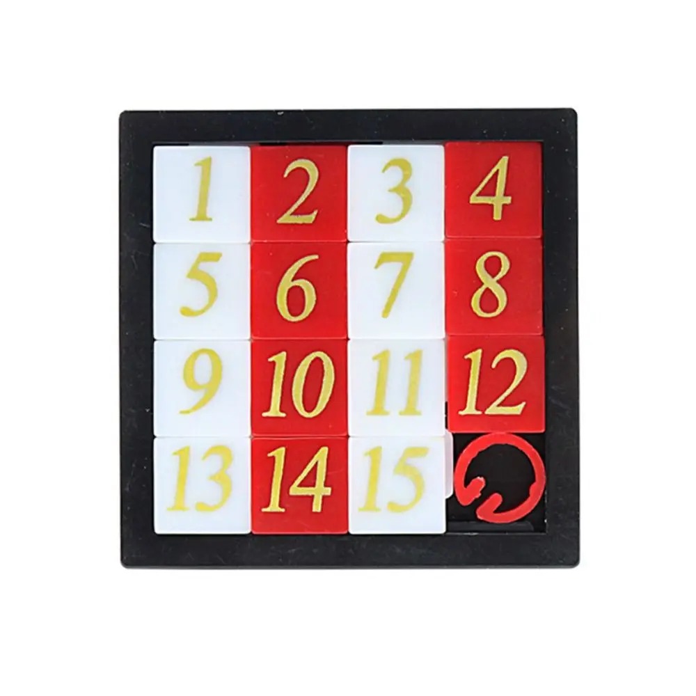 Early Educational Math Toys Developing for Children Plastic 1-15 Number Puzzles Kids Toy Sliding Puzzle Toy 15 Tiles Logics Games