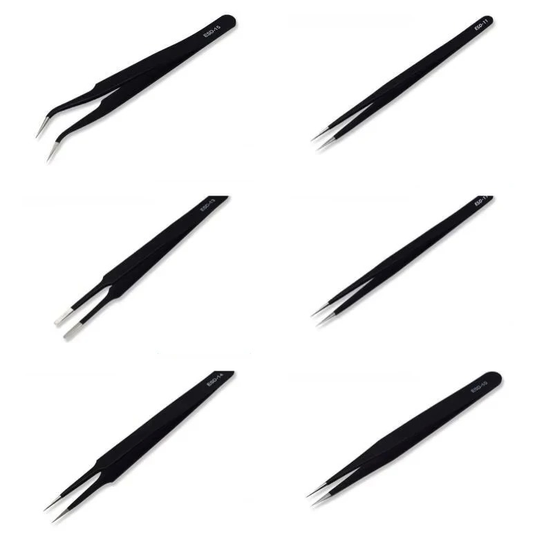 6/4pcs/Set Eyebrow Tweezers  Stainless Steel Eyebrow Forceps Professional Beauty Tool Set For Body Ingrown and Facial Hair Removal