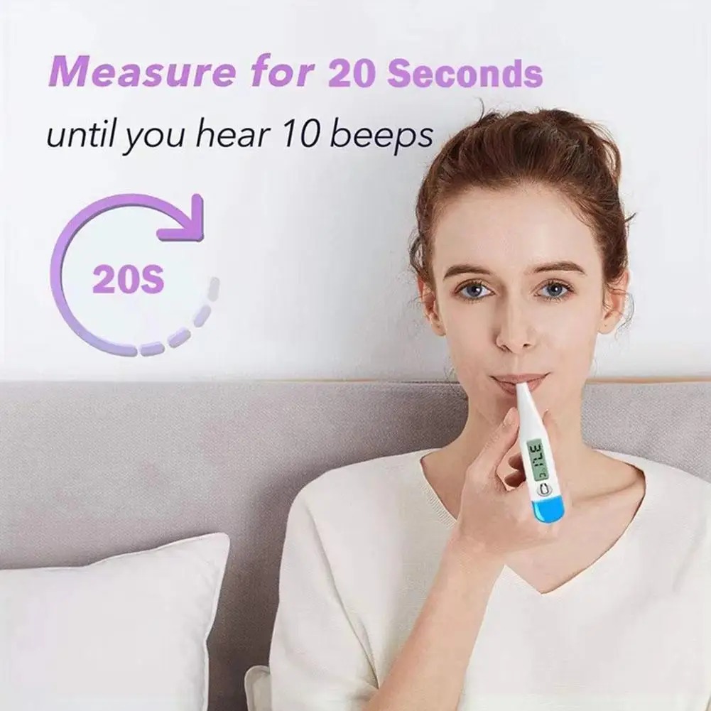 Digital LCD Electronic Thermometer Oral Armpit Temperature Measurement Fast Accurate Household Thermometers For Adults Children