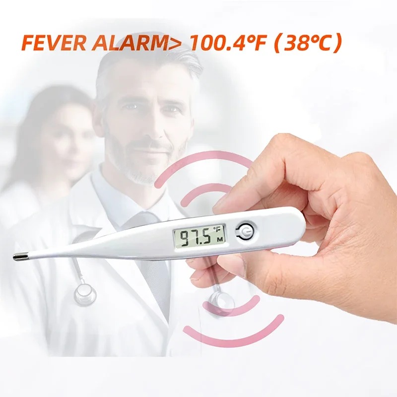 Digital LCD Electronic Thermometer Oral Armpit Temperature Measurement Fast Accurate Household Thermometers For Adults Children