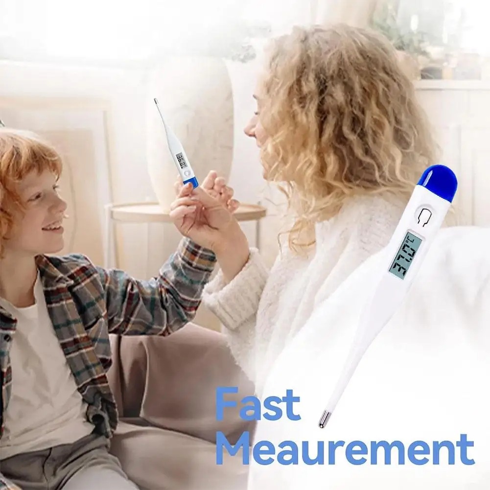 Digital LCD Electronic Thermometer Oral Armpit Temperature Measurement Fast Accurate Household Thermometers For Adults Children