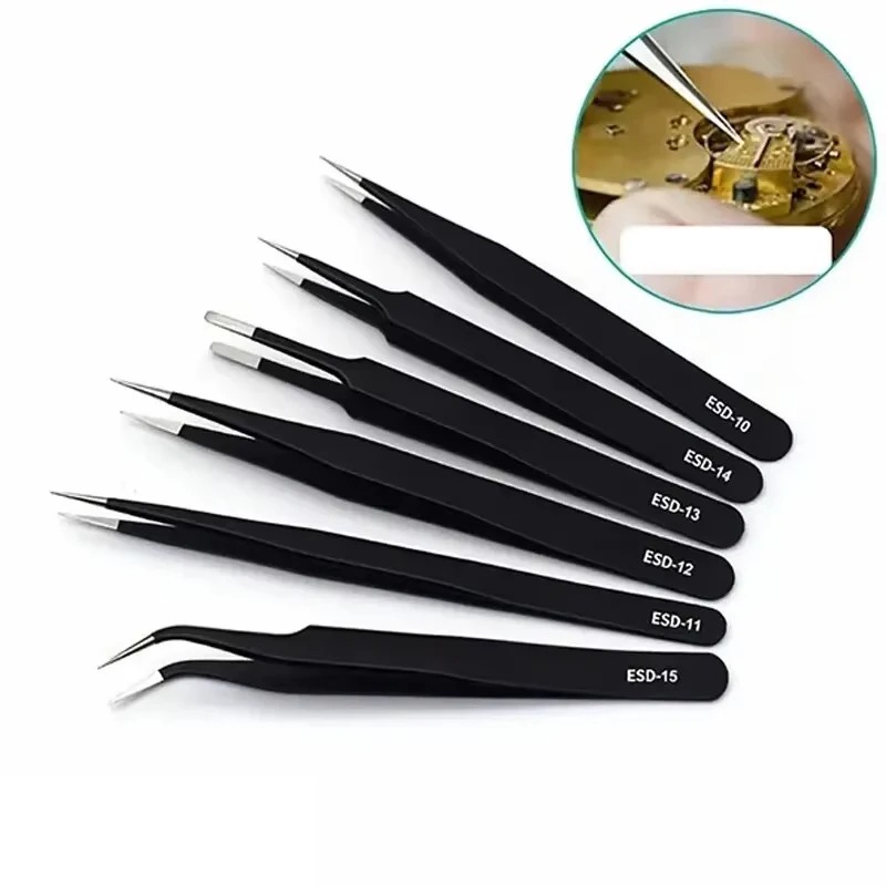 6/4pcs/Set Eyebrow Tweezers  Stainless Steel Eyebrow Forceps Professional Beauty Tool Set For Body Ingrown and Facial Hair Removal