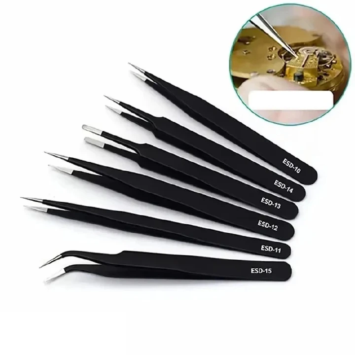 6/4pcs/Set Eyebrow Tweezers  Stainless Steel Eyebrow Forceps Professional Beauty Tool Set For Body Ingrown and Facial Hair Removal