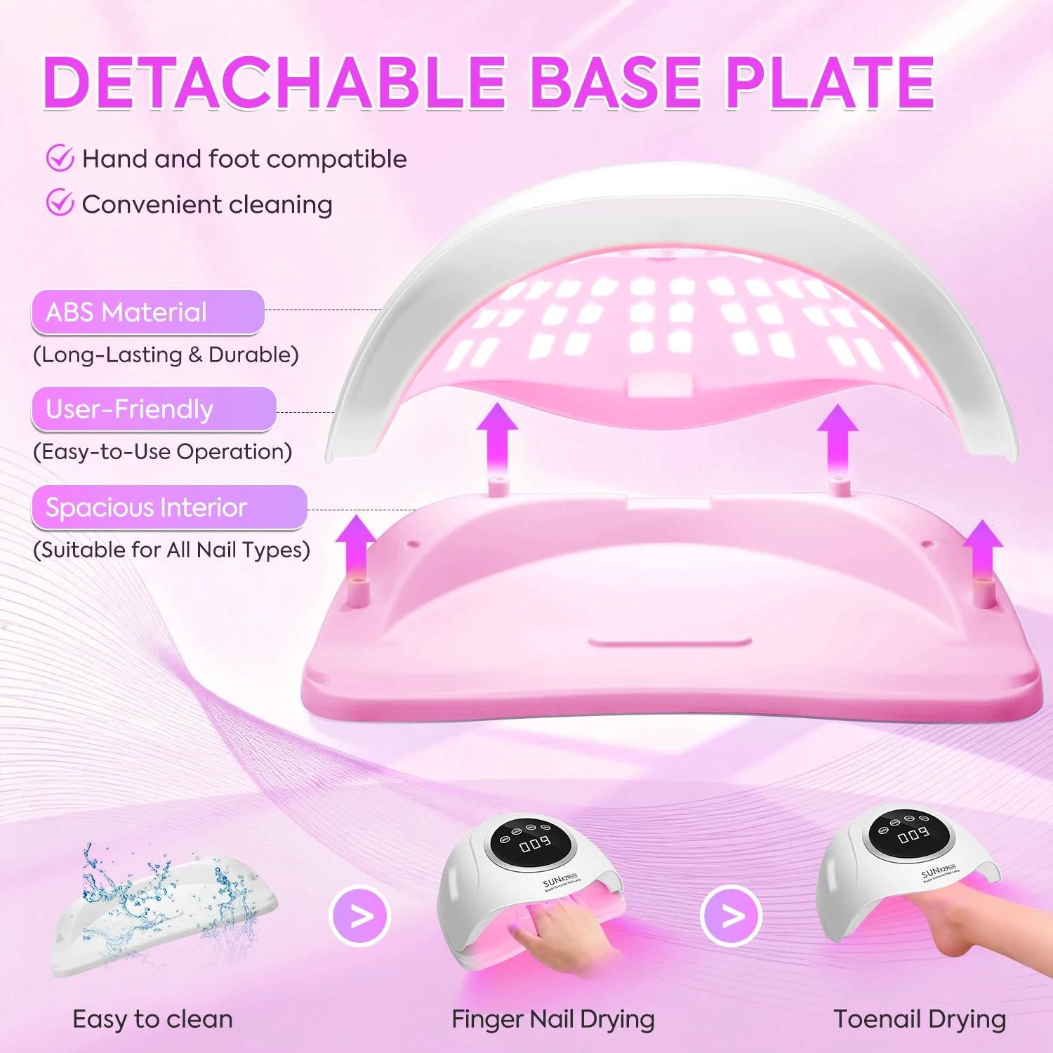 SUNx29 MAX 380W/90LEDS Professional UV LED Nail Dryers Lamp For Quick Drying Gel Nail Polish 90LEDS Gel Drying Lamp With 4 Timer Setting