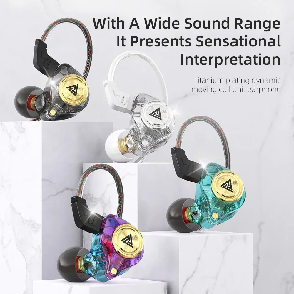 QKZ Brand Sports Earphones Running Earbuds Super Bass Music Stereo Earbuds Wired Earphones Microphone With Gift Box Package