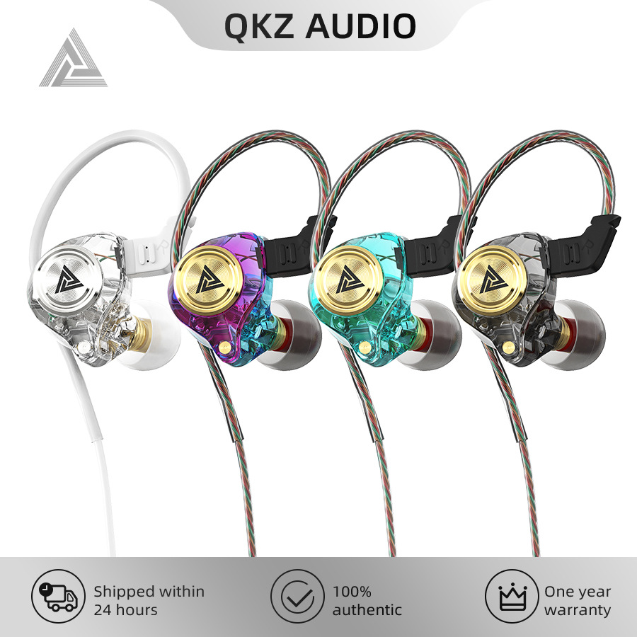 QKZ Brand Sports Earphones Running Earbuds Super Bass Music Stereo Earbuds Wired Earphones Microphone With Gift Box Package