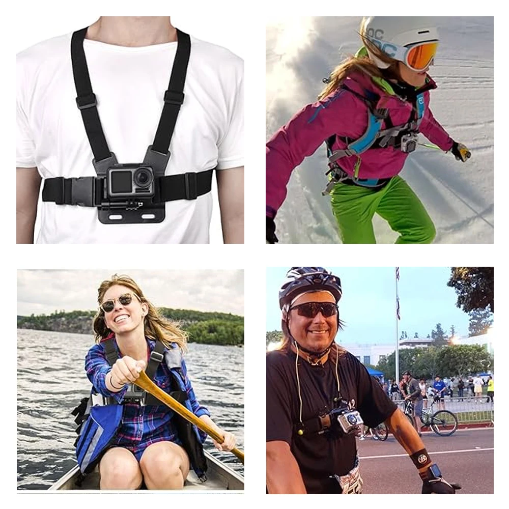 Outdoor Chest Harness Mount Adjustable Chest Strap Belt for GoPro Hero 13 12 11 10 9 8 7 AKASO SJCAM DJI OSMO Action Camera
