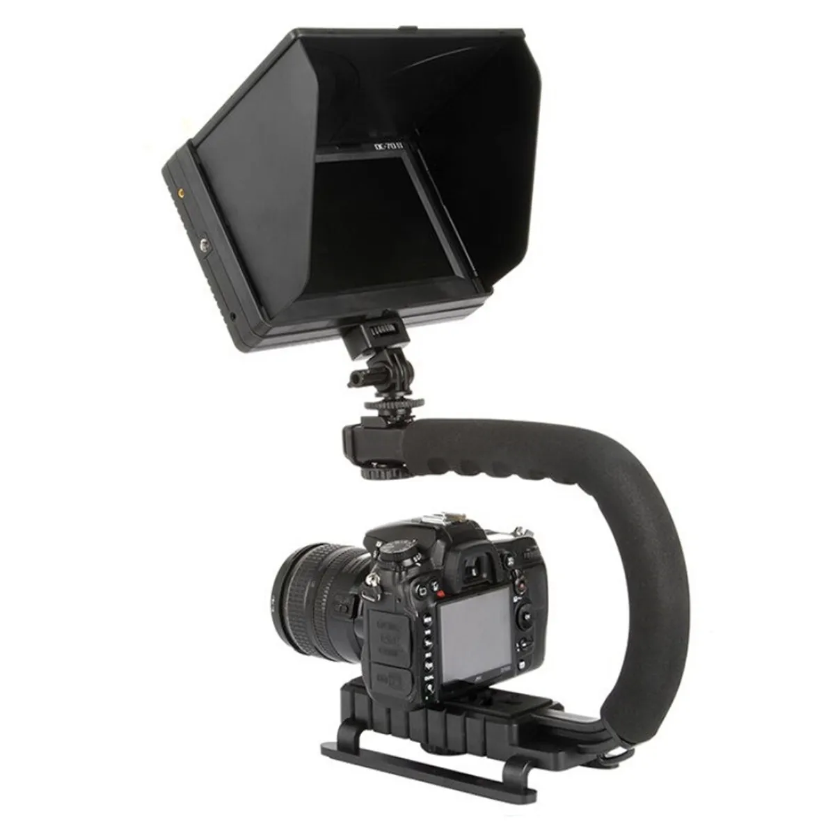 Outdoor Camera Stabilizer Hand Grip for Stable Footage Ideal for Travel Vloggers Low Angle Shots Selfie Video Recording Dslr