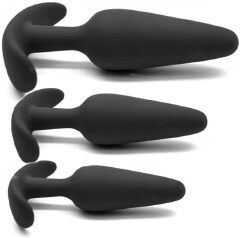 3PCS Silicone Anal Beads Plug Kit Trainer  Anal Toy Sex Toys Aanl Plug Butt Plug Anal Trainer Set for Women Couples Beginner couples Men & Women Toy