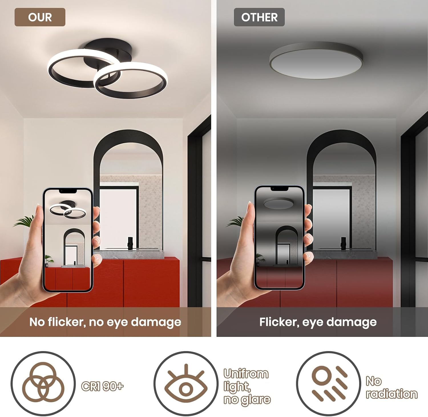 Led Double Light Fixture Best price for Modern LED Ceiling Light, 20W double circle Design ...
