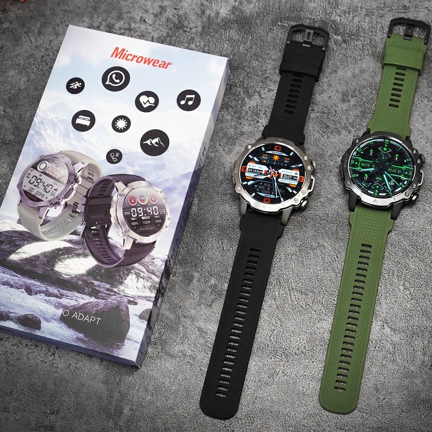 Original MA15 Smart Watch Outdoor Sports Bluetooth Call Heart Rate Voice Assistant Private Mold