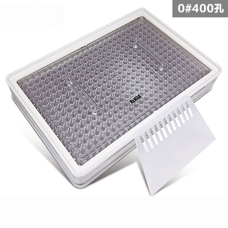 00 0 1 No. 400-hole transparent capsule filling plate, capsule filler, powder filling tool for capsule shells