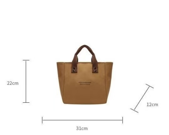 Minimalist canvas tote bag, new style fashion handbag, portable lunch bag for office workers & moms