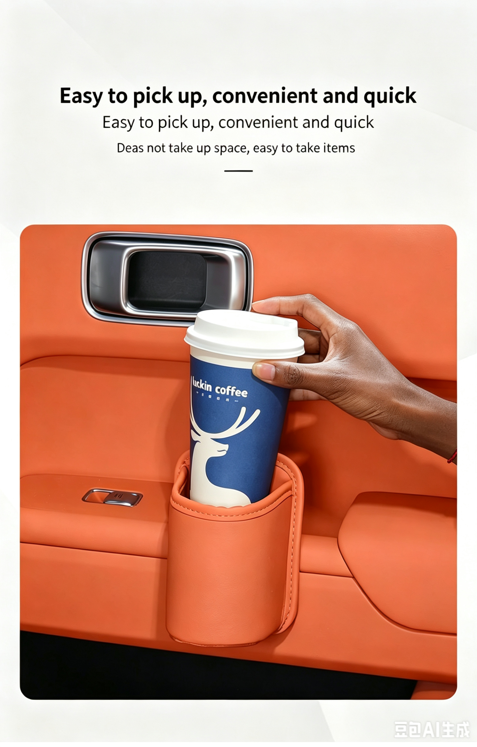 Car Door Side Storage Box, Car Seat Back Multifunctional Organizer, Side Cup Holder for Milk Tea, Coffee and Sundries Storage  2 x Car Cup Holders