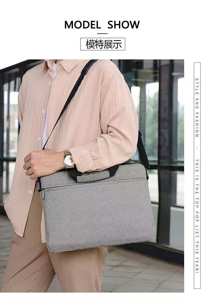 Simple Ultra Light Business Handheld Laptop Bag Large Capacity 14-15 Inch Notebook Liner Bag Durable Briefcase For Men Women Office Daily Use
