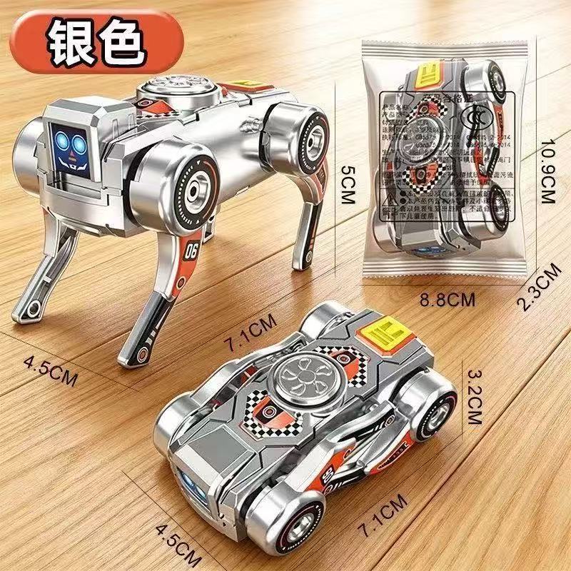 Transforming Mechanical Robot Dog Toy, Wind‑Up Walking Fidget Spinner, Creative Stress‑Relief Tech Toy for Kids and Adults