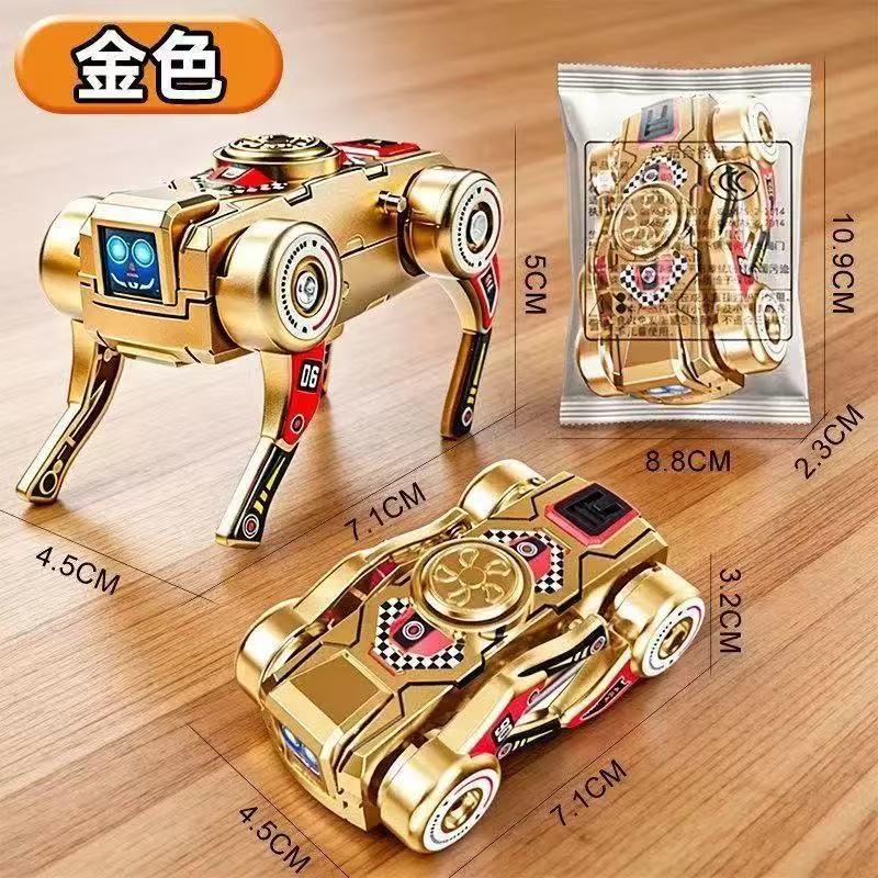 Transforming Mechanical Robot Dog Toy, Wind‑Up Walking Fidget Spinner, Creative Stress‑Relief Tech Toy for Kids and Adults