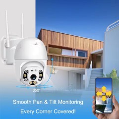 3MP HD Lens 4G Camera Security Wifi Outdoor Camera Two-way Audio Full Color Night Vision Automatic Alarm IP66 Waterproof