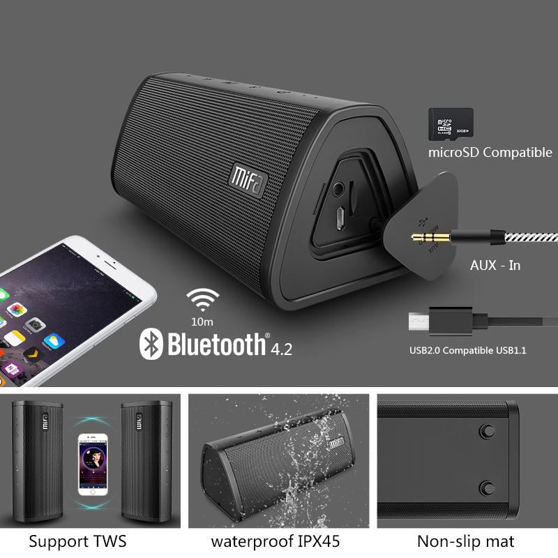 Mifa Portable Bluetooth speaker Portable Wireless Loudspeaker stereo Music Waterproof
