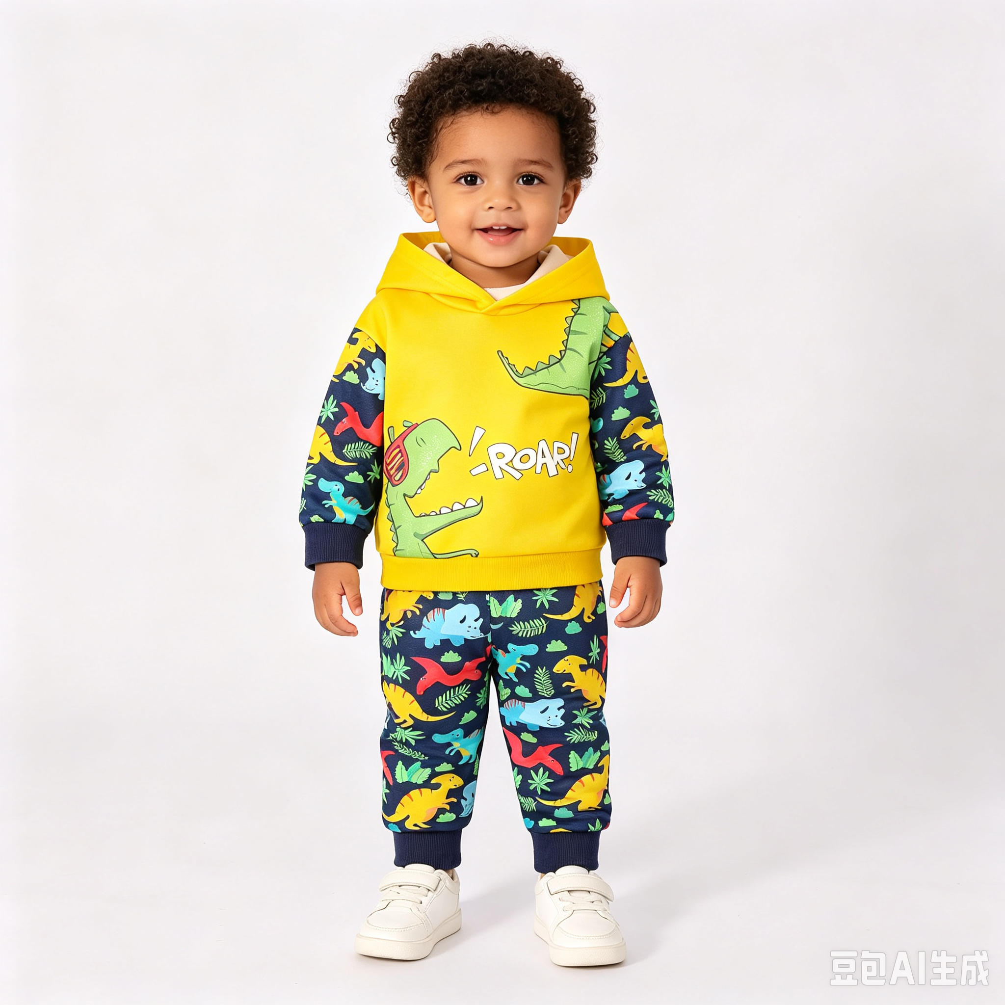 Toddler Baby Boy 2 Piece Outfit Set, Cartoon Race Car Dinosaur Bear Monster Truck Print Hoodie Sweatshirt + Elastic Sweatpants, Kids Boys Fall Casual Clothing Sets