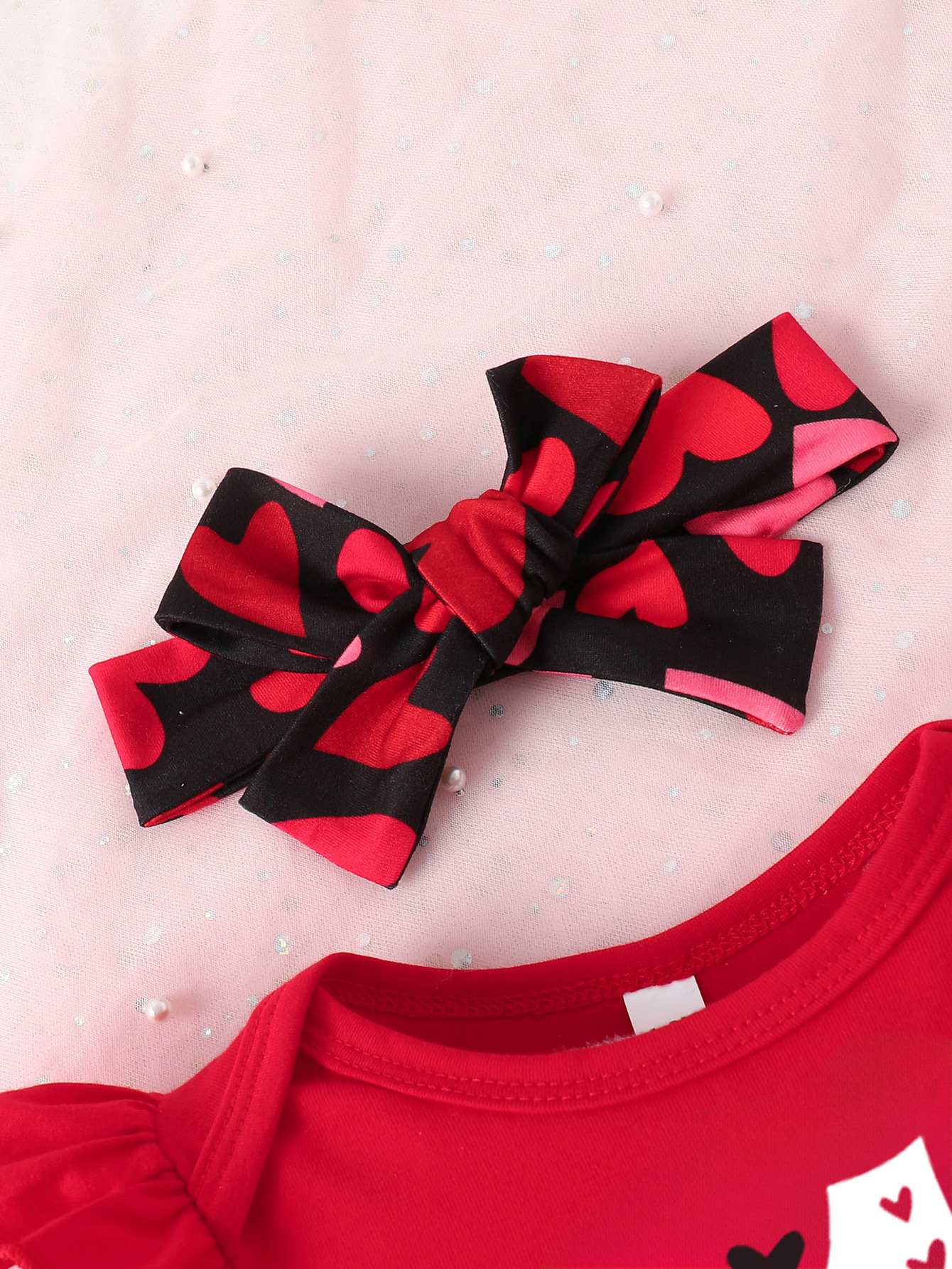 Sarah Valentines Baby Girls Clothes Newborn Infant Baby Girls Outfits Long Sleeve Ruffle Romper Flared Pants Headband Sets 1-24 Months